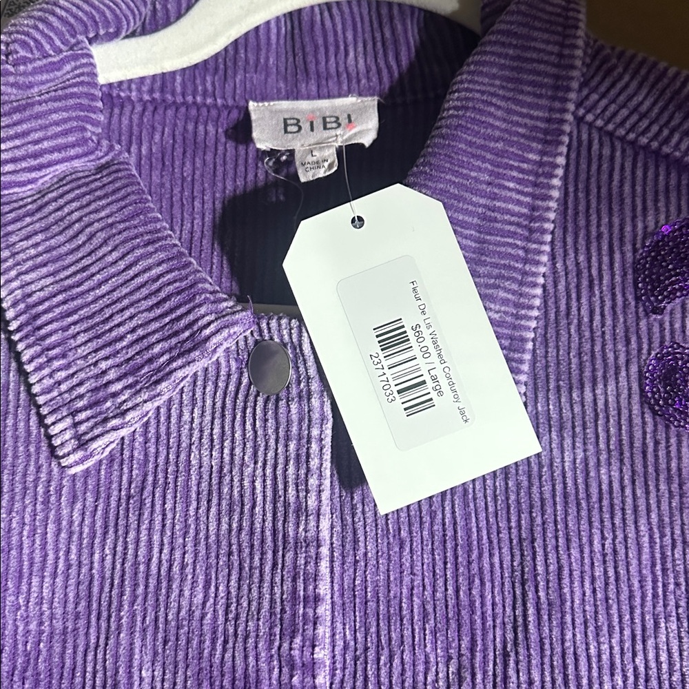 Mardi Gras Sequin corduroy jacket NWT - Picture 3 of 3